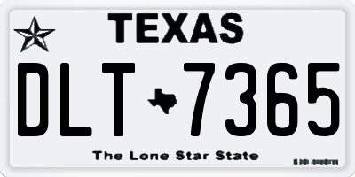 TX license plate DLT7365