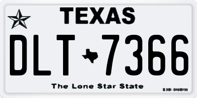 TX license plate DLT7366