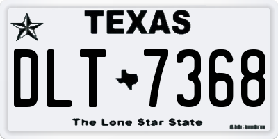 TX license plate DLT7368