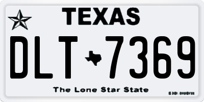 TX license plate DLT7369