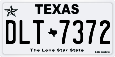 TX license plate DLT7372