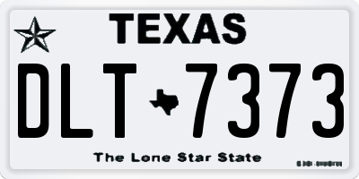 TX license plate DLT7373