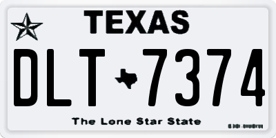 TX license plate DLT7374