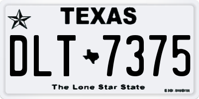 TX license plate DLT7375