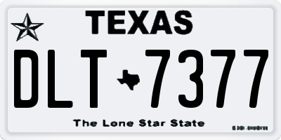 TX license plate DLT7377