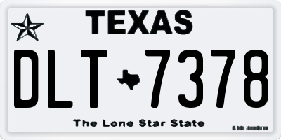 TX license plate DLT7378