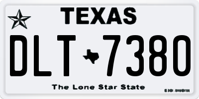 TX license plate DLT7380