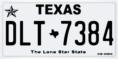 TX license plate DLT7384