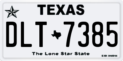 TX license plate DLT7385