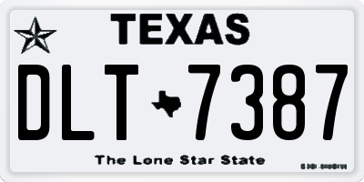 TX license plate DLT7387