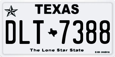 TX license plate DLT7388