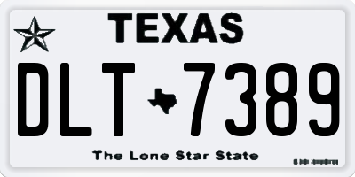 TX license plate DLT7389