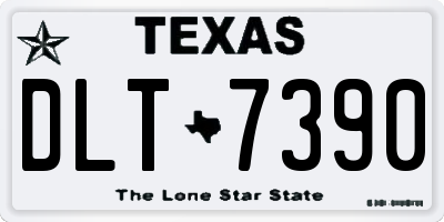 TX license plate DLT7390