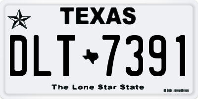 TX license plate DLT7391