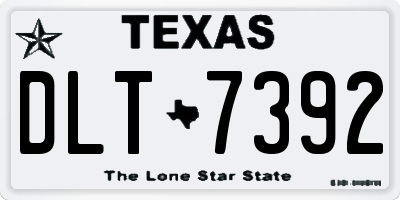 TX license plate DLT7392