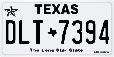 TX license plate DLT7394