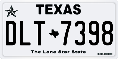 TX license plate DLT7398