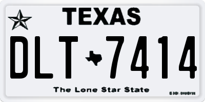 TX license plate DLT7414