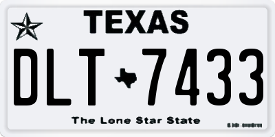 TX license plate DLT7433