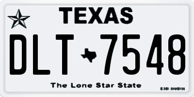 TX license plate DLT7548