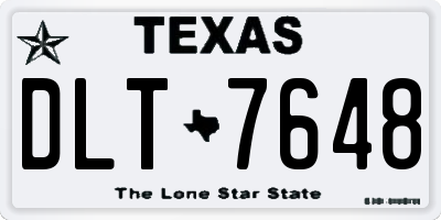 TX license plate DLT7648