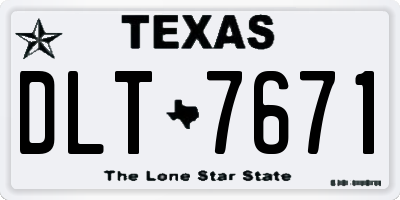 TX license plate DLT7671