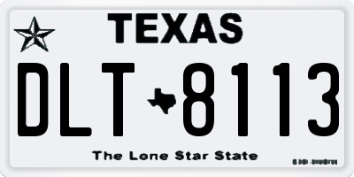 TX license plate DLT8113