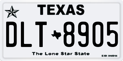 TX license plate DLT8905