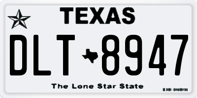 TX license plate DLT8947