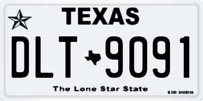 TX license plate DLT9091