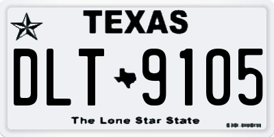 TX license plate DLT9105