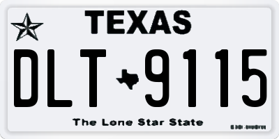 TX license plate DLT9115