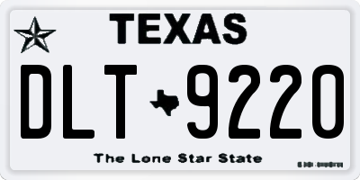 TX license plate DLT9220