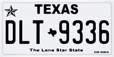 TX license plate DLT9336