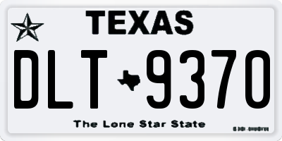 TX license plate DLT9370