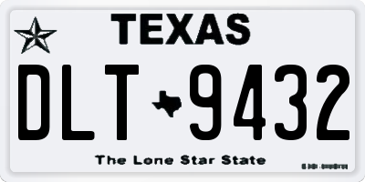 TX license plate DLT9432