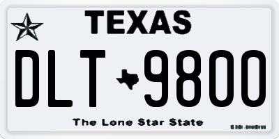 TX license plate DLT9800