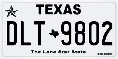 TX license plate DLT9802