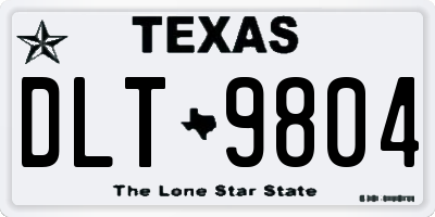 TX license plate DLT9804