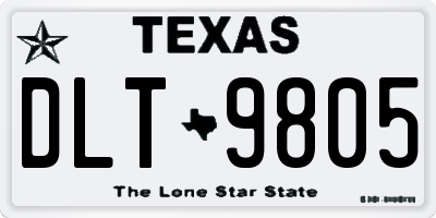 TX license plate DLT9805