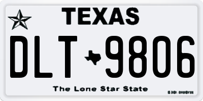 TX license plate DLT9806