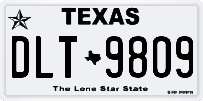 TX license plate DLT9809