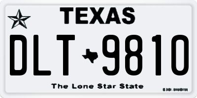 TX license plate DLT9810