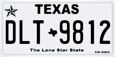 TX license plate DLT9812