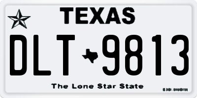 TX license plate DLT9813