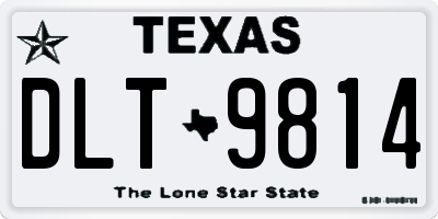 TX license plate DLT9814