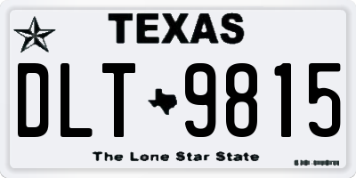 TX license plate DLT9815