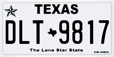 TX license plate DLT9817