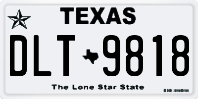 TX license plate DLT9818