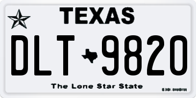 TX license plate DLT9820